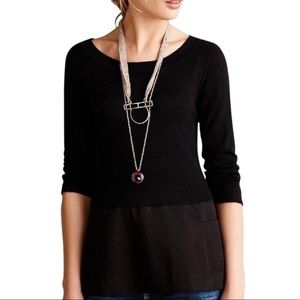 Anthropologie moth cashmere top in black XS